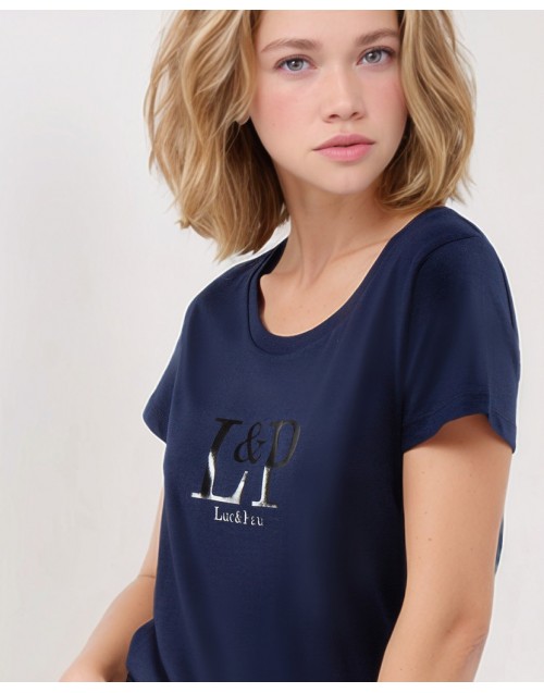 Camiseta logotipo brillo