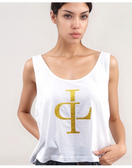 Camiseta logotipo glitter