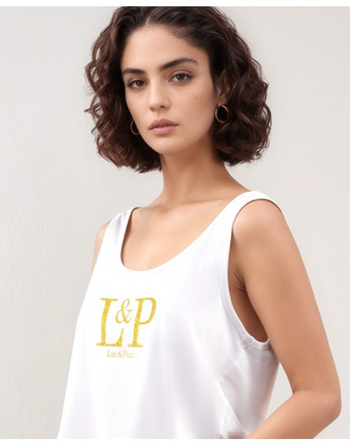 Camiseta logotipo glitter