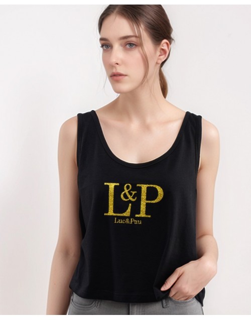 Camiseta logotipo glitter