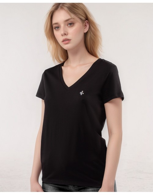 Camiseta logotipo terciopelo